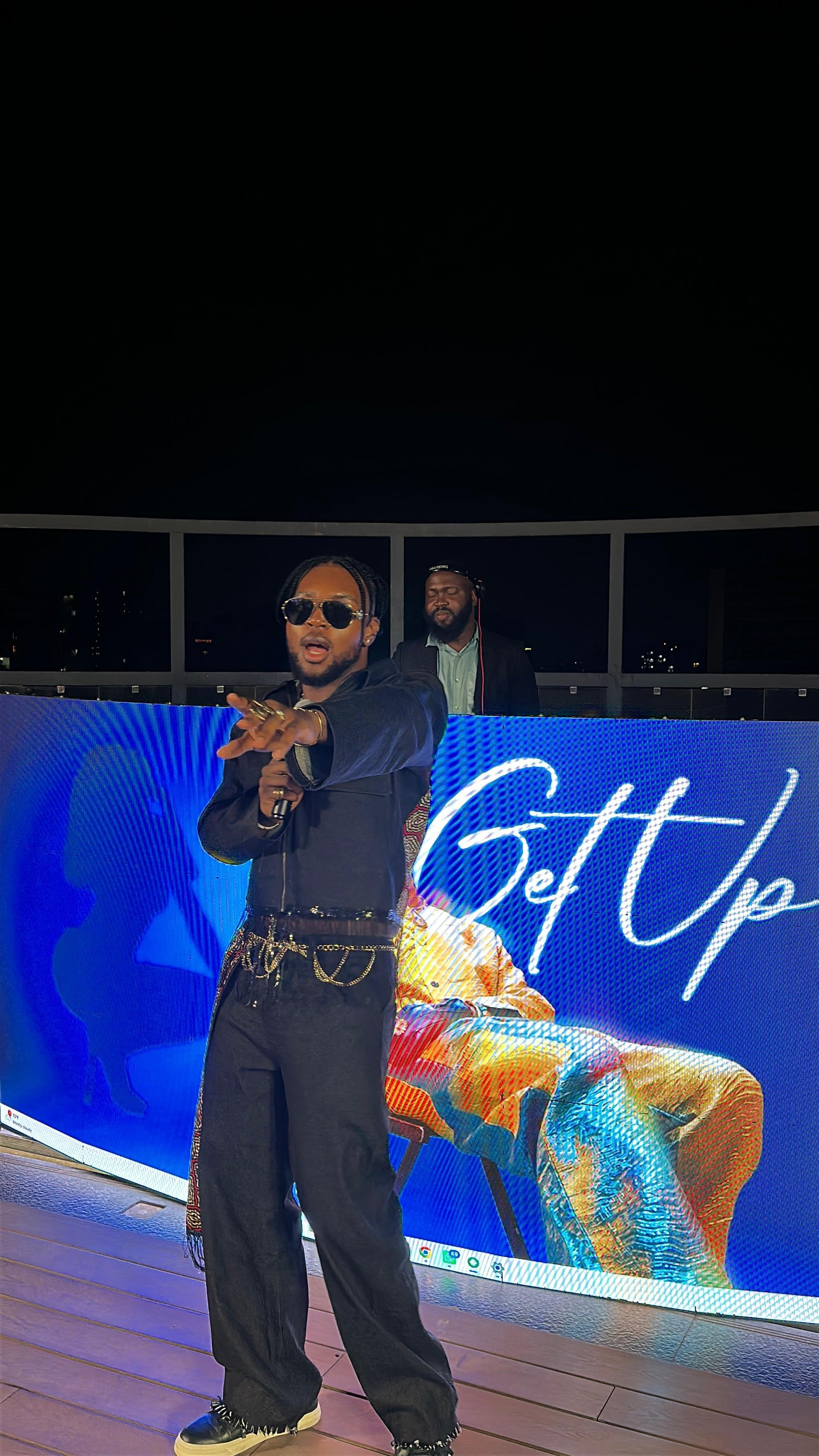 Premier Events & Decor Rhūz artist portrait at Get Up EP Launch
